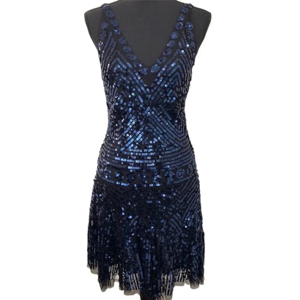 Free People Sequin Cocktail Dress sz XS - Picture 2 of 3